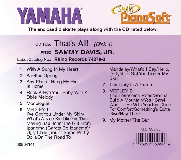 Sammy Davis, Jr. - That's All! (2-Disk Set)
