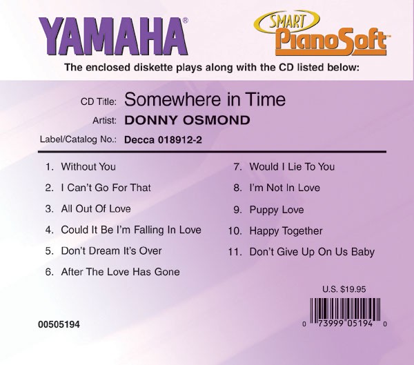 Donny Osmond - Somewhere in Time