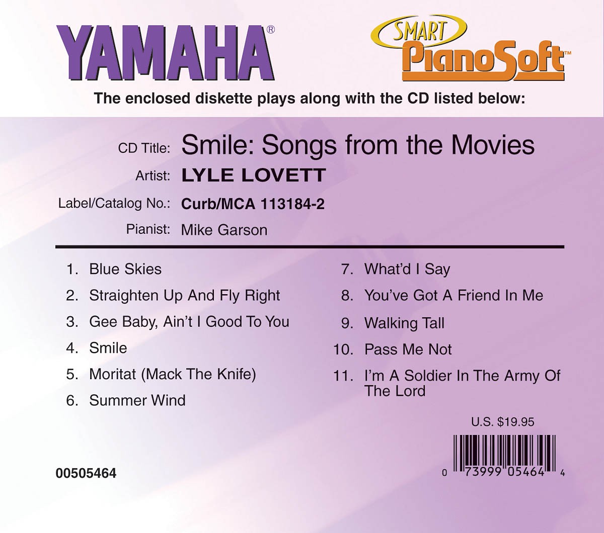 Lyle Lovett - Smile: Songs from the Movies